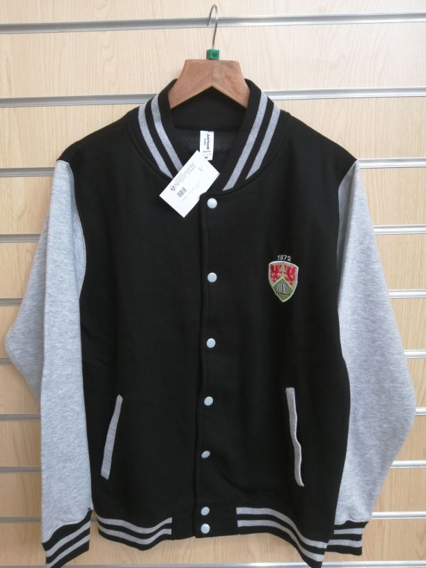Baseball Jacket Black & Grey Small